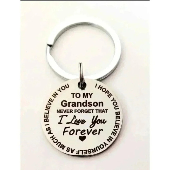 Undefined Accessories - To my Grandson LOVE you Forever Keychain